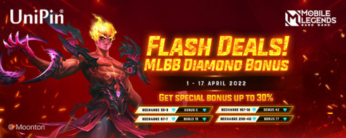 Top Up Diamonds MLBB di UniPin, Dapatkan Bonus Diamonds up to 30%!